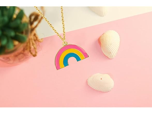 Bisexual Pride Rainbow Shape Necklace