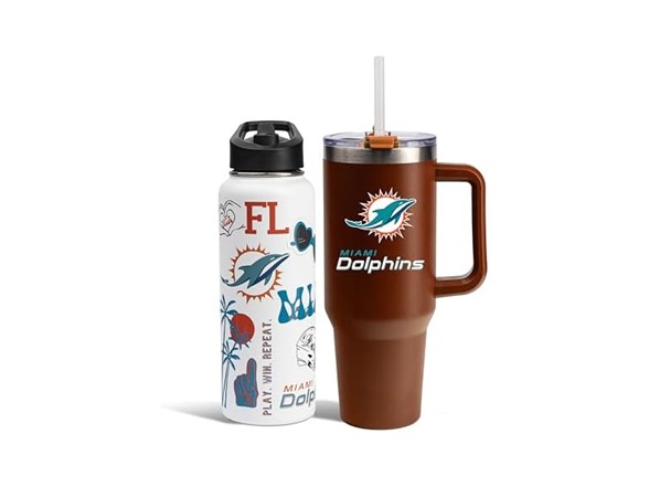MIAMI DOLPHINS Bottle & Tumbler Set