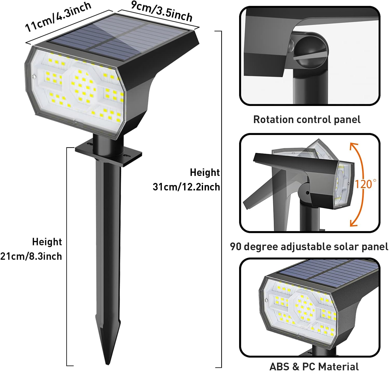 Hakol 4-pk Solar Lights Outdoor Waterproof - Gallery 8