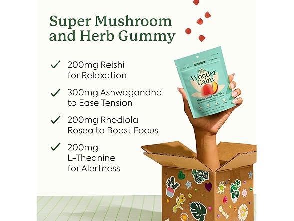 Plant People WonderCalm Mushroom Gummies 60ct