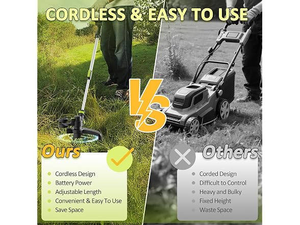 20V Lightweight 3-in-1 Cordless Trimmer