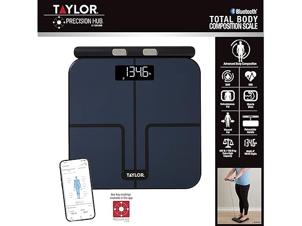 Taylor Smart Body Composition Scale Black