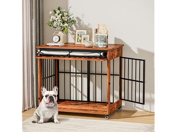 Dog Crate Furniture, Double Door Wooden