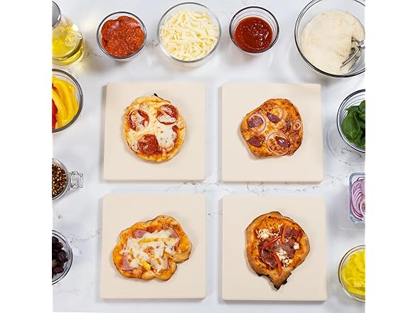 Old Stone 4Pc Rectangle Pizza Stone Set
