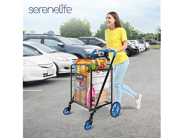 SereneLife Shopping Supermarket Cart