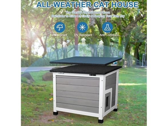 Outdoor Cat House Feral Cat Shelter Weatherproof