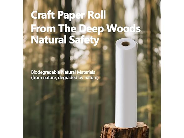MAXTBEE 36" × 1500"(125') Thickened White Craft Paper Roll