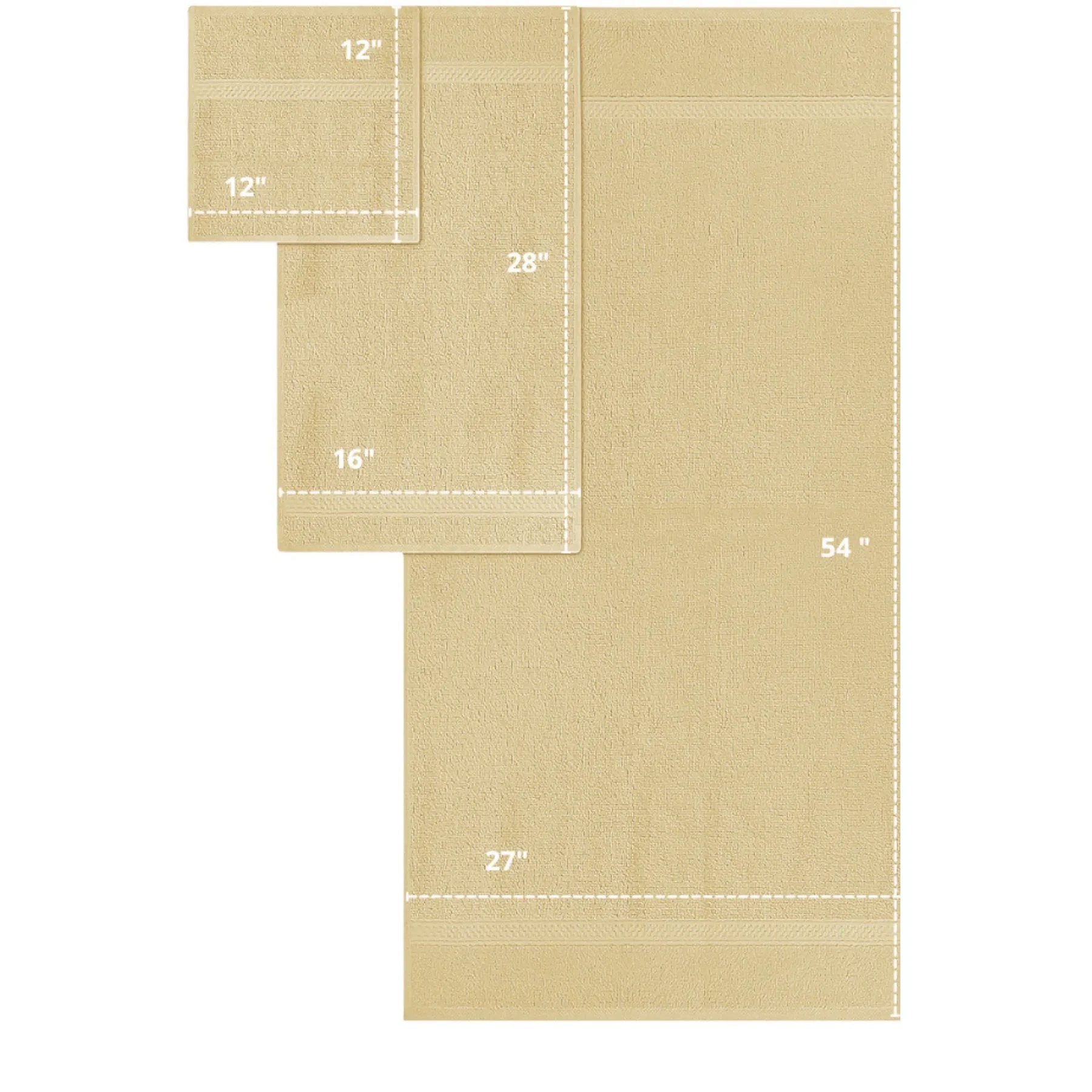 Textilia Set of 6 Bath Towel Set  Beige - Gallery 7