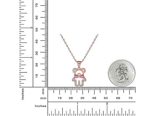Namomi Rose Gold Teddy Bear Necklace