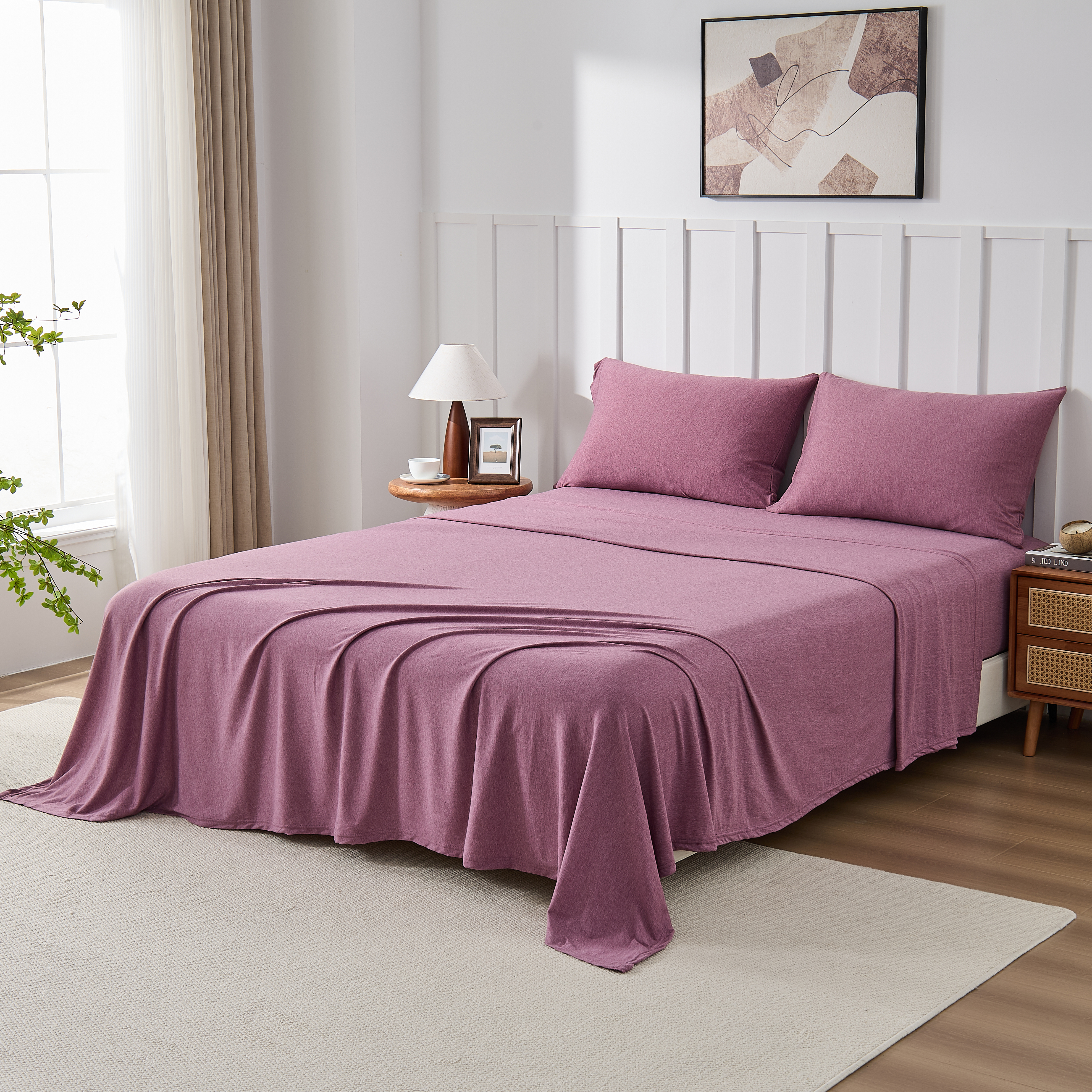 Kathy Ireland Jersey Knit Cotton Sheet Set - Gallery 35