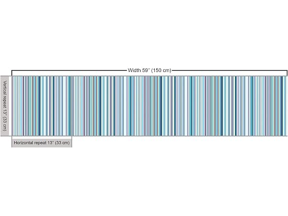 Lunarable Striped Fabric by The Yard