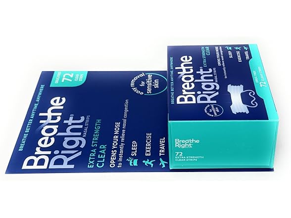 Breathe Right Nasal Strips Extra Clear Sensitive