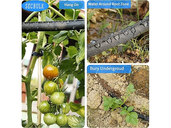 secbulk 50' Flat Soaker Hose - 2 Pack