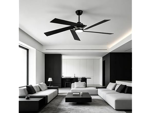 Parrot Uncle 60 Inch Black Ceiling Fan