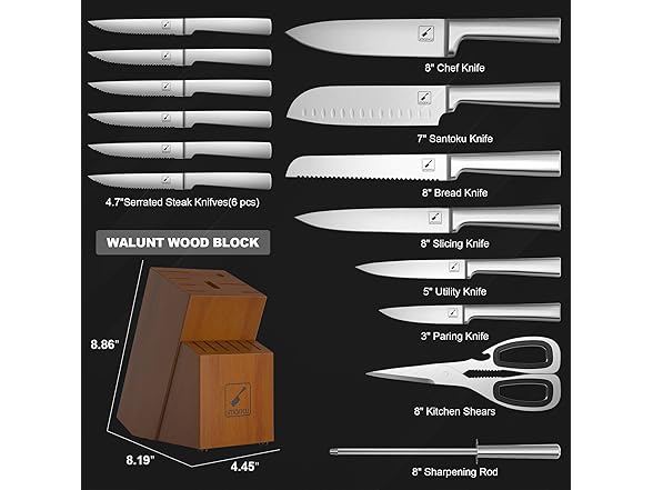 imarku 15 Pieces Knife Set