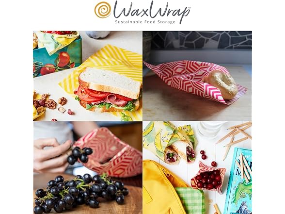 36 Pack Beeswax Organic Cotton Food Bags