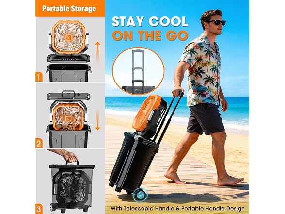 Ausic 5 Gal 12" Portable Misting Fan