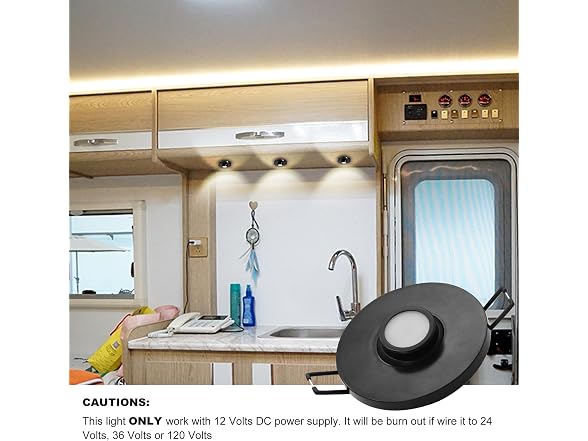 Facon Facon Rotatable Puck Reading Light with