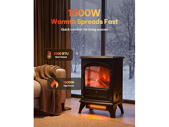 Silonn 22" Electric Fireplace Heater