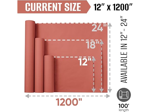 Paclord 12" x 100' Made in USA Pink Butcher Paper Roll
