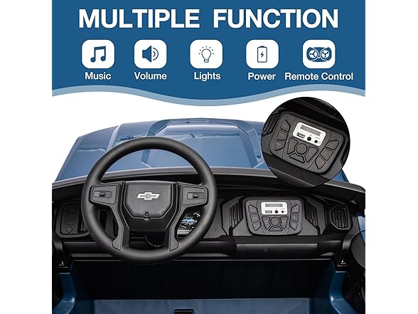 Kids Electric Ride on Car 2-Seater Truck,Blue