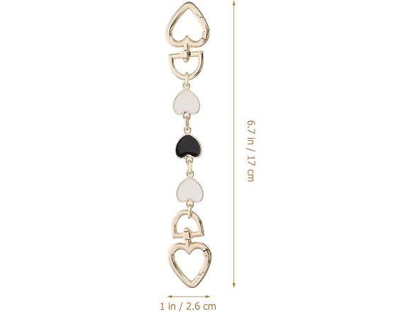 Purse Strap Extender Alloy Metal Heart