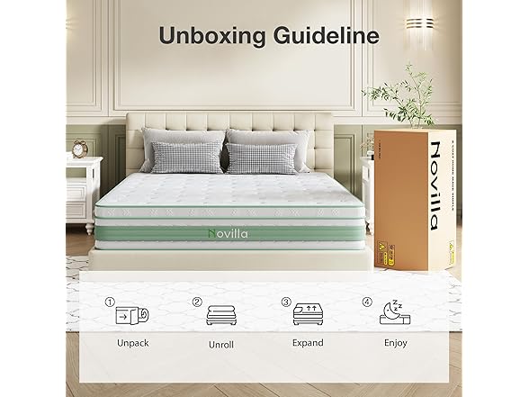 Novilla 14 Inch Motion Isolation Hybrid Mattress