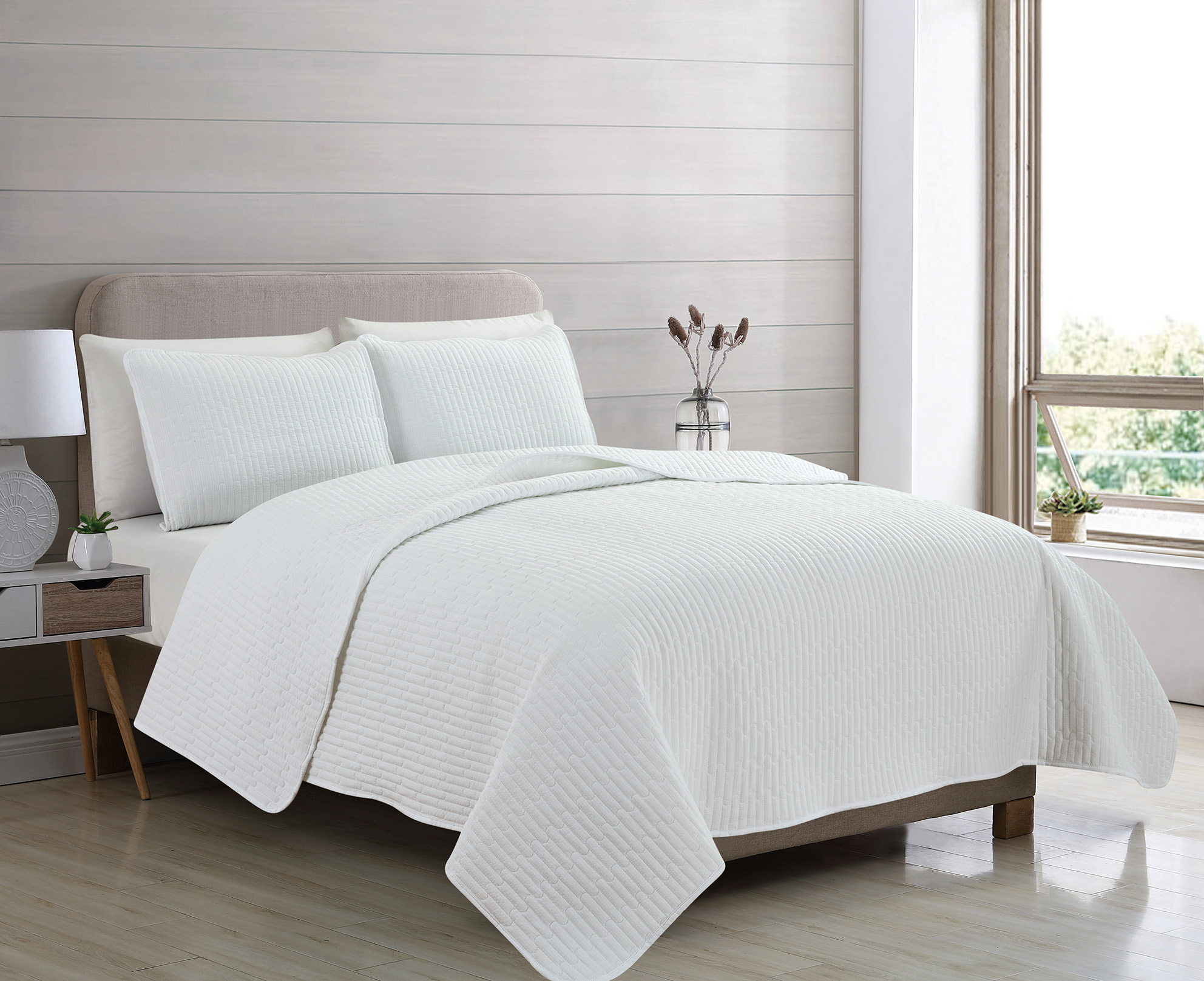 Callie 3 Piece Textured Quilt Set - Gallery 16