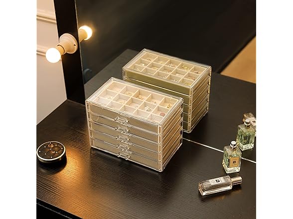 Cq acrylic Jewelry Organizer w/5 Drawers