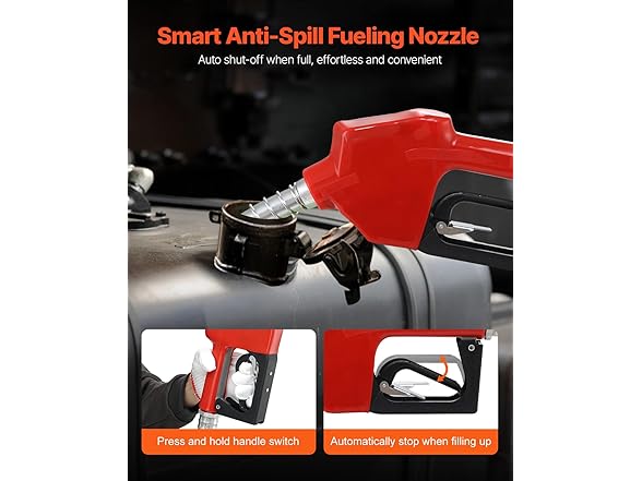 VEVOR Diesel Fuel Transfer Pump Kit 12V 10 GPM DC with Automatic Shut