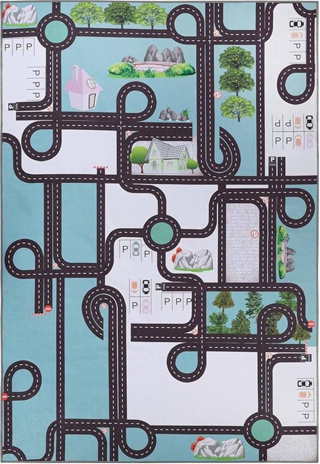 Superior Country Road Non-Slip Indoor Rug for Kids (Your Choice) - Gallery 15