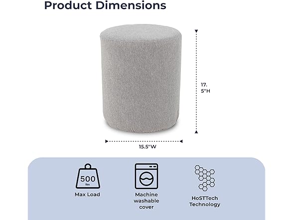 Elephant in a Box – Round Pouf Ottoman –