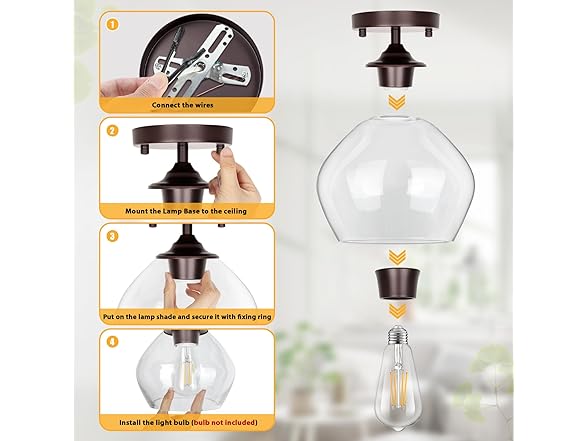 BesLowe Modern Semi Flush Mount Ceiling Light