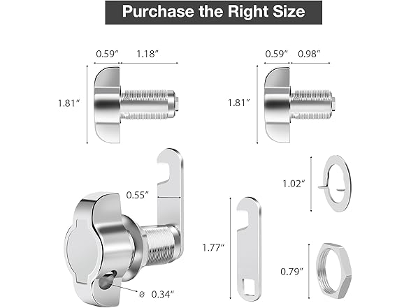 1" Thumb Operated Offset Cam Lock