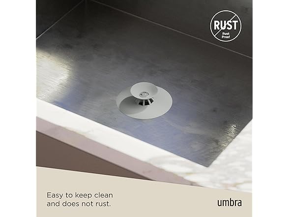 Umbra Flex Drain Stop/Hair Catcher, Grey