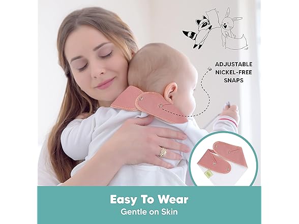 KeaBabies 8Pk Organic Baby Bandana Bibs-Pastel