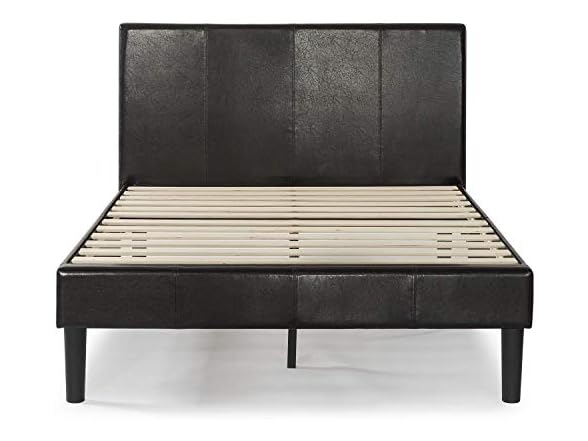 Zinus Gerard Faux Leather Upholstered Platform Bed Frame