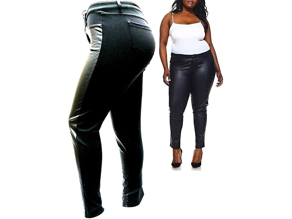 Jeans 1826 Womens Plus Size Faux Leather