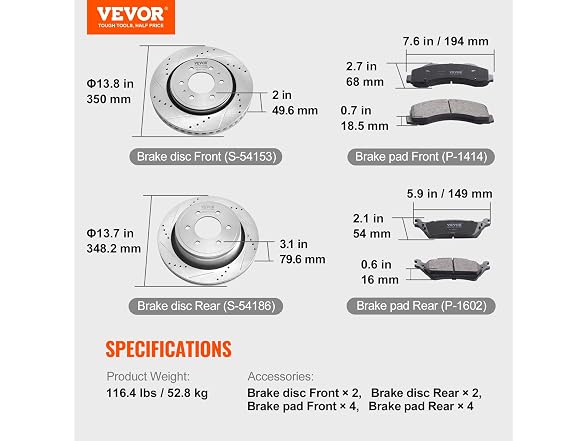 Brake Kit Front and Rear