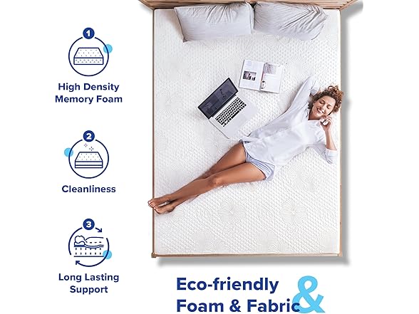 Olee Sleep Full Mattress, 8 Inch Gel Memory Foam
