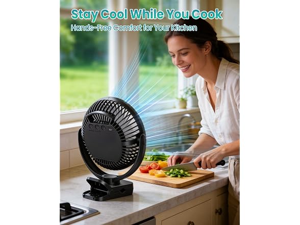 Fentara 40000mAh 8" Clip on Fan