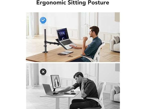 HUANUO Laptop Desk Mount | 17" to 32"