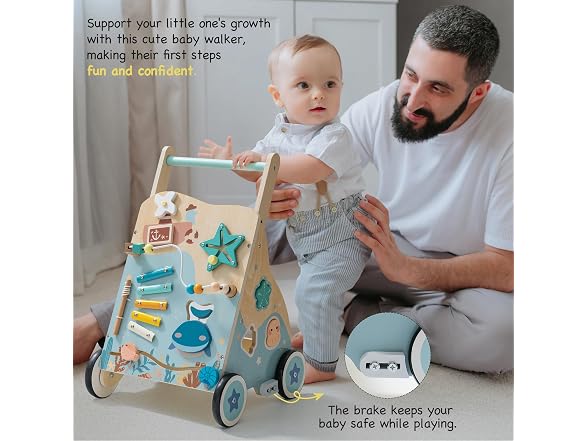 ROBUD Wooden Baby Walker