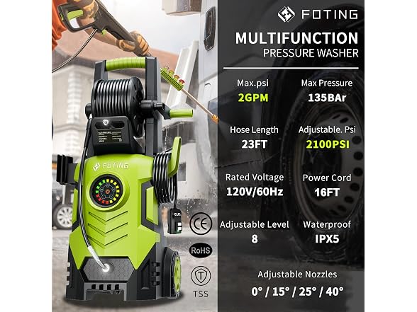 FOTING BC1605826043998 Pressure washer (Green) (Open Box) - Gallery 2