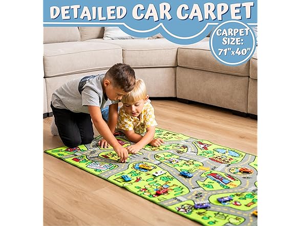 2Pk Carpet Playmat Kids Rug - 71" x 39"