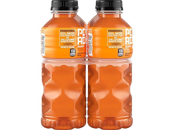 8PK POWERADE Sports Drink Orange, 20 Ounce