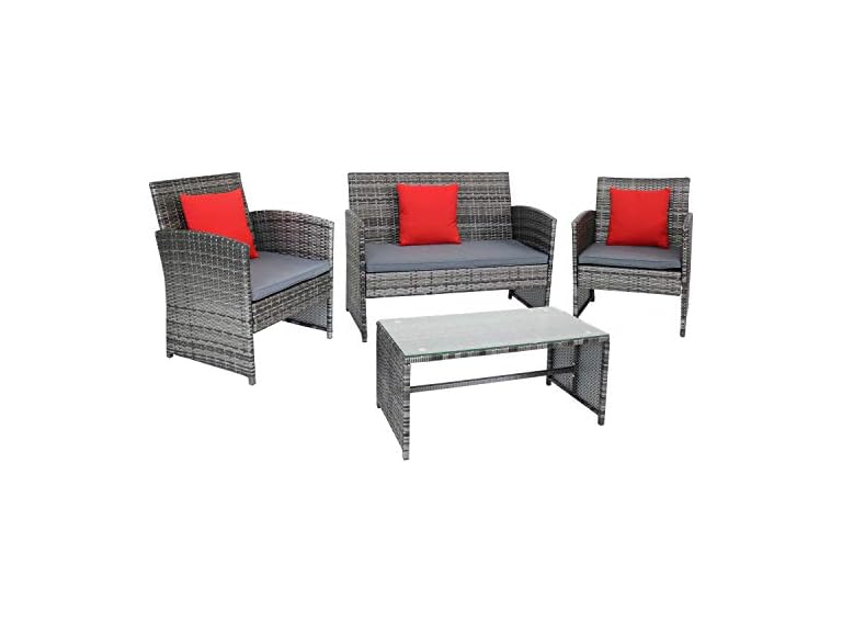 Sunnydaze Décor VQN-981 Sunnydaze Ardfield 4-Piece Pat