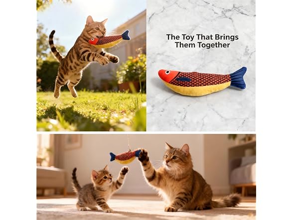 Catnip Fish Kicker Toy for Indoor Cats, 8-Inc