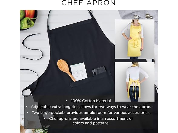 DII Unisex Buffalo Check Kitchen Collection Apron, Pumpkin
