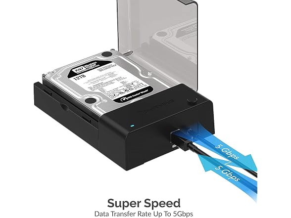 USB 3.0 to SATA Hard Drive Dock with Cooling Fan